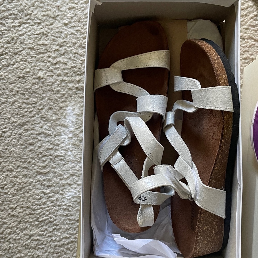 Sundance White Strappy Sandals